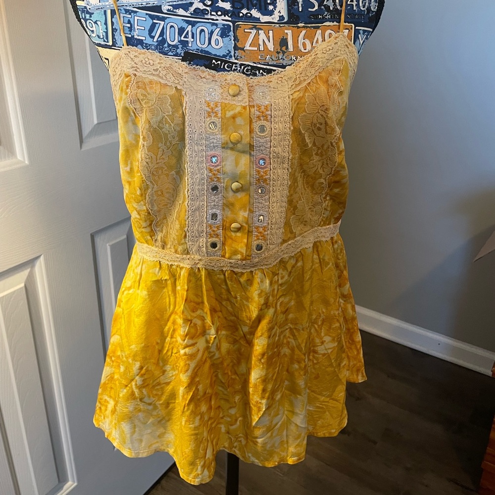 Free People spaghetti tank flowy adjustable strap size 8